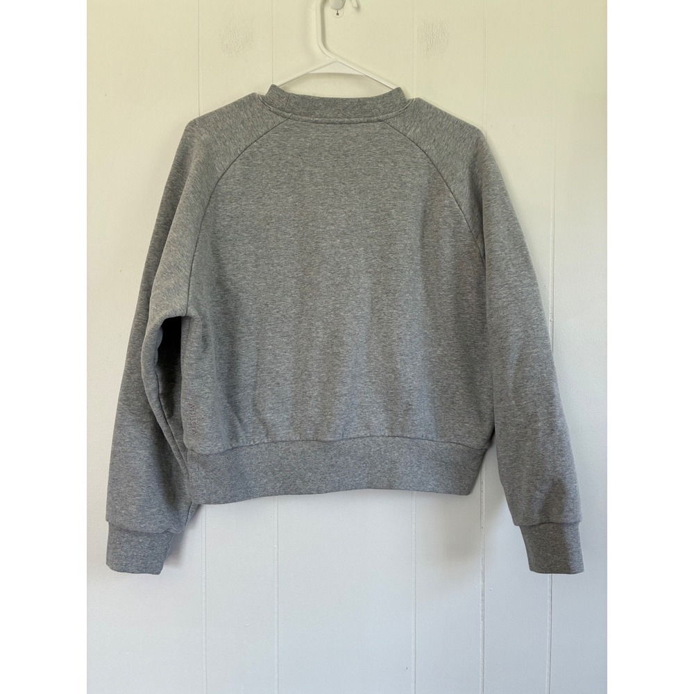 Athleta Coaster Luxe Sweatshirt Womens Medium‎ Grey Crew Neck Fleece Pullover M - Picture 2 of 5